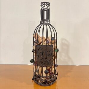 WINE BOTTLE CORK Metal Cage.